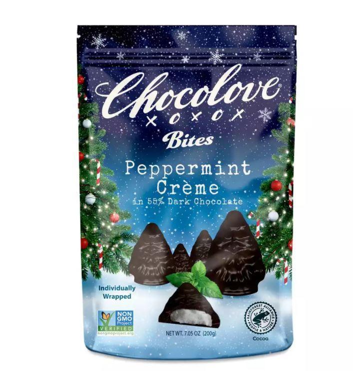 Chocolove Dark Chocolate Peppermint Creme Bites | Christmas Tree