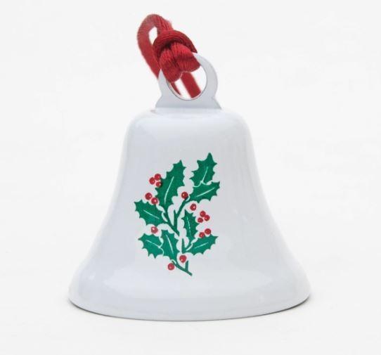 Christmas Holly Bell Ornament