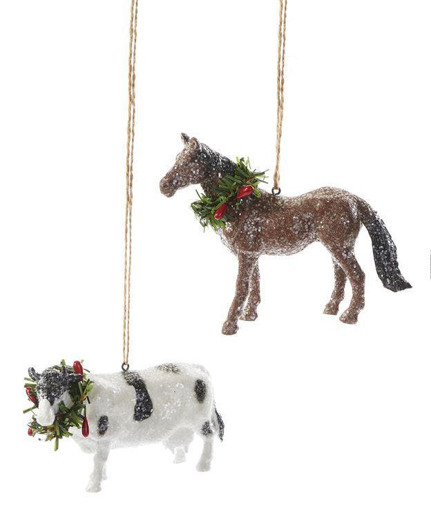 Christmas Ornament | Cow & Horse