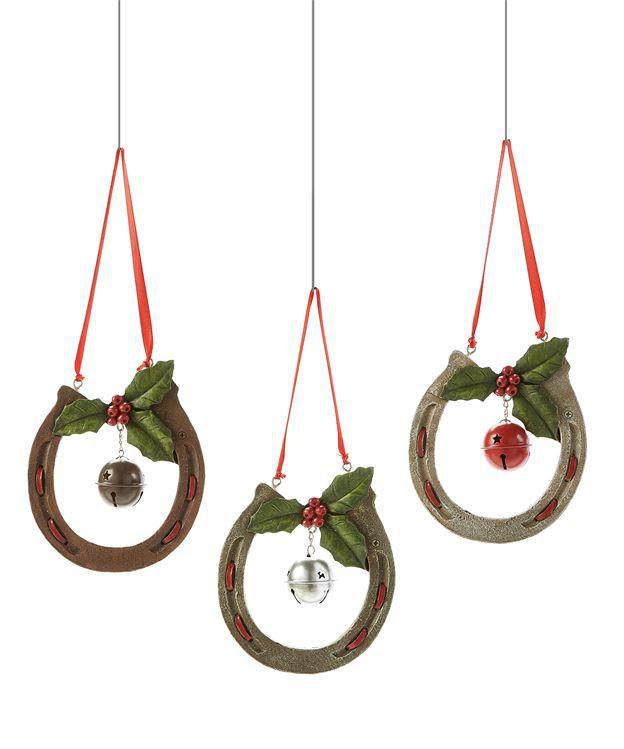 Christmas Ornament | Horseshoe & Holly