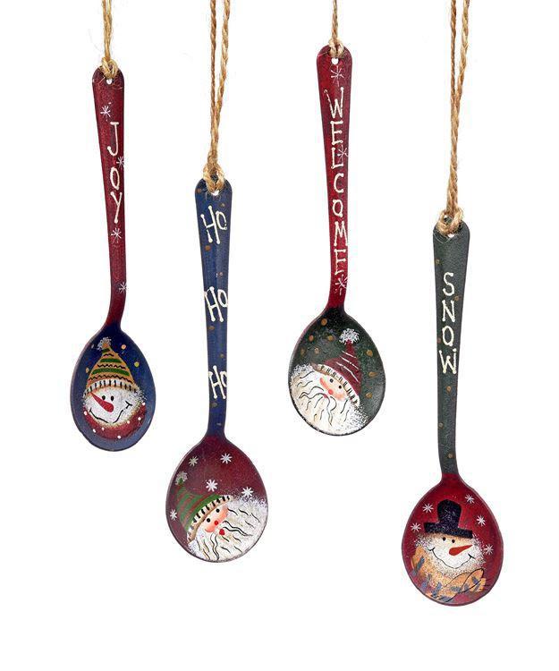 Christmas Ornament | Painted Metal Spoon