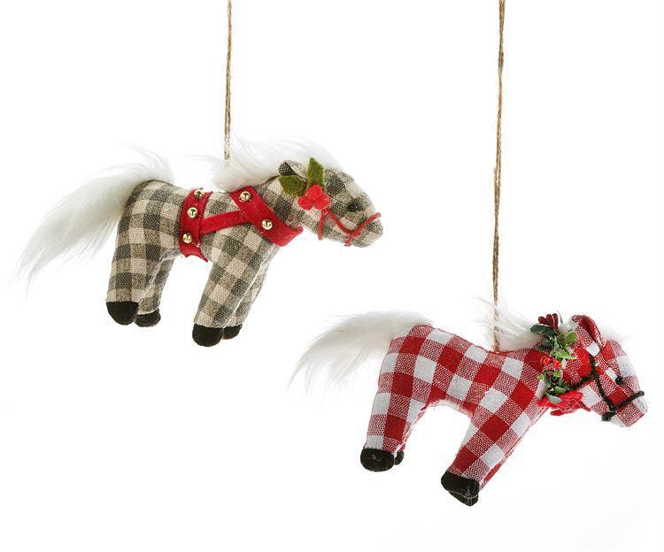 Christmas Ornament | Plaid Horse