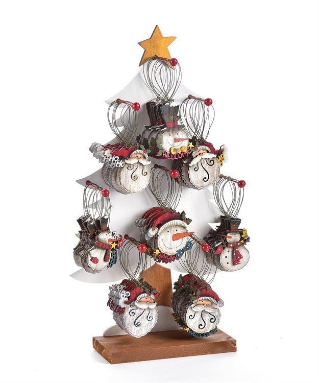 Christmas Ornament | Snowman & Santa
