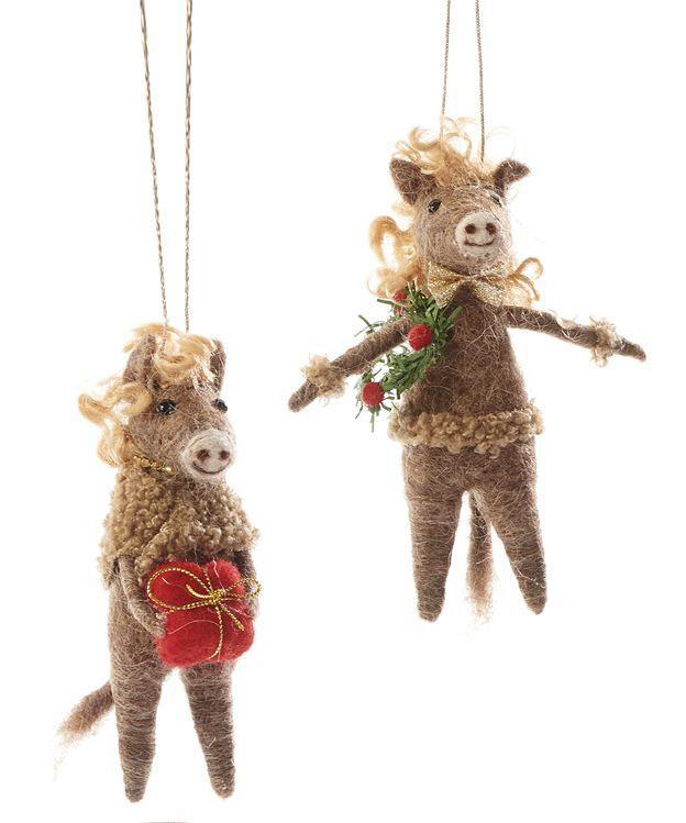 Christmas Ornament | Wool Horse