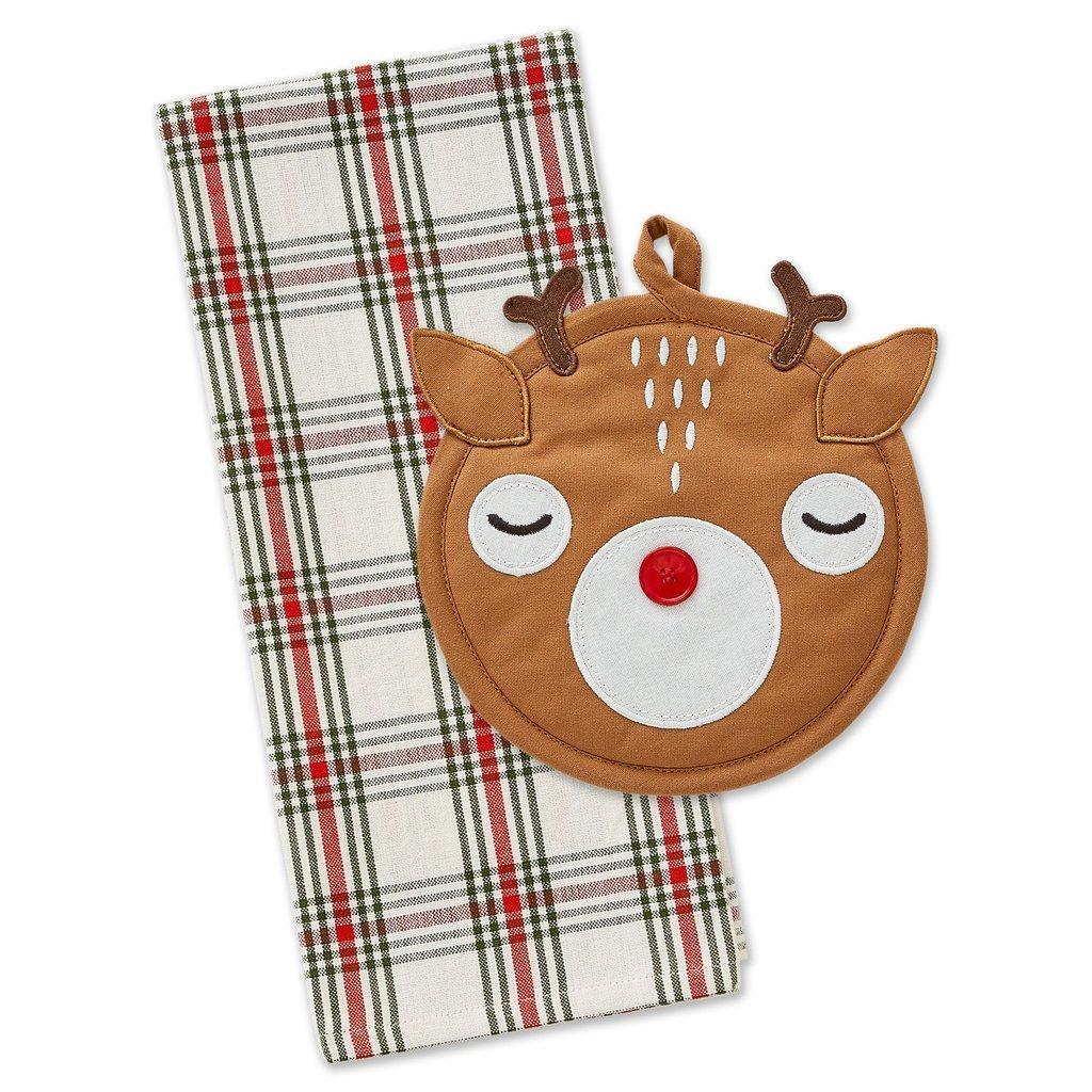 Christmas Reindeer Potholder Gift Set