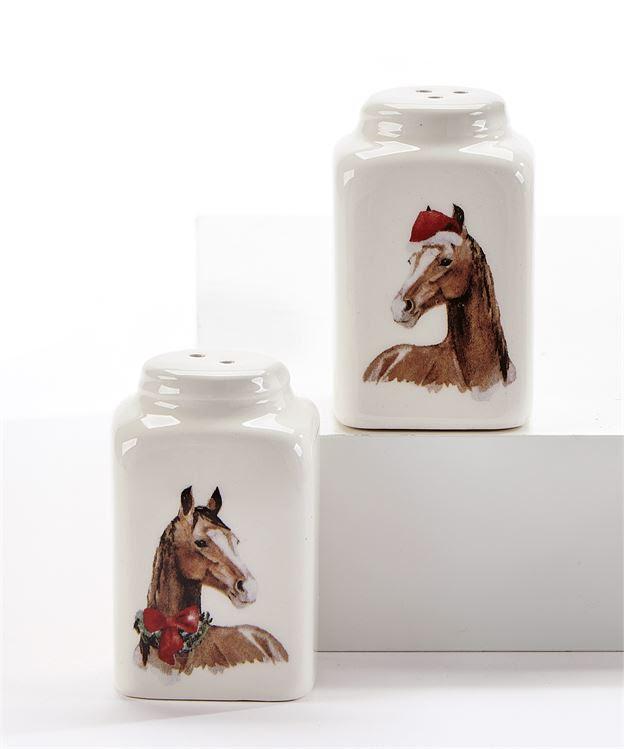 Christmas Salt & Pepper Shakers | Horses