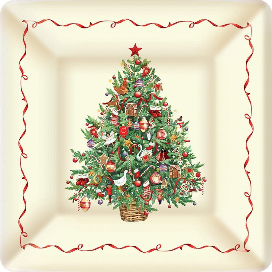 Christmas Tree Paper Dessert Plates