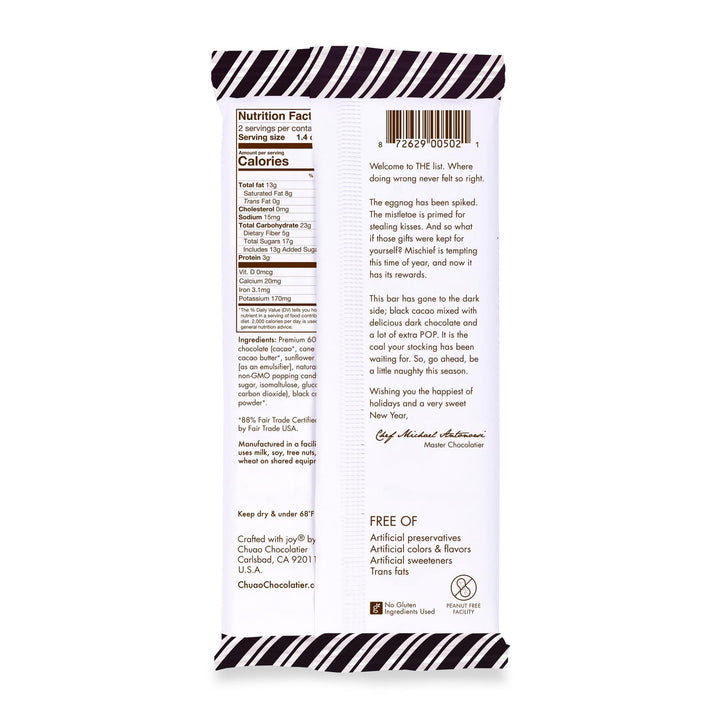 Chuao Chocolatier Exploding Coal - Signature Chocolate Bar