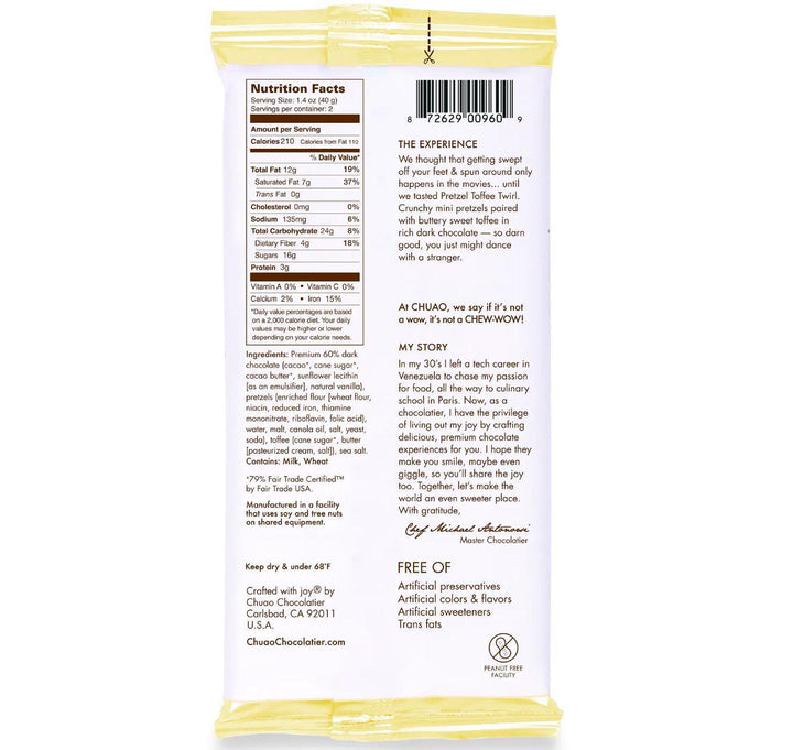 Chuao Chocolatier | Pretzel Toffee Twirl Chocolate Bar