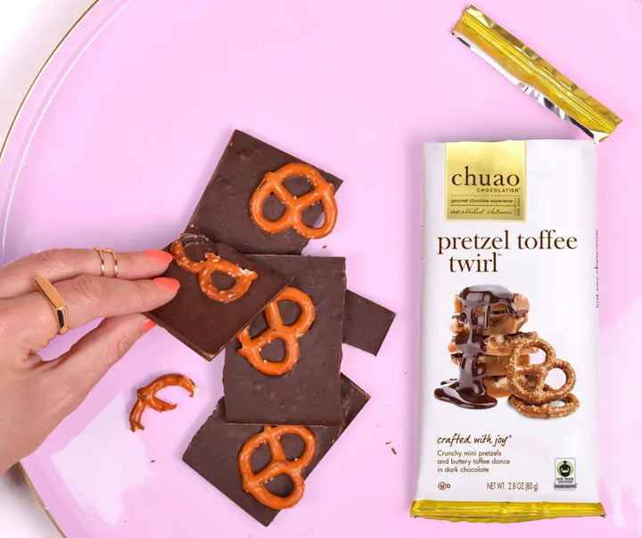 Chuao Chocolatier | Pretzel Toffee Twirl Chocolate Bar