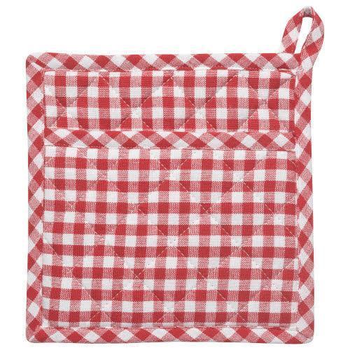 Classic Red Gingham Kitchen Potholder