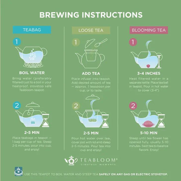 Clear Glass Teapot & Infuser
