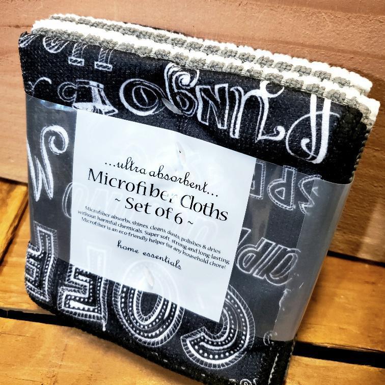 Microfiber Cloths Coffee Style Set of 6 Coffee