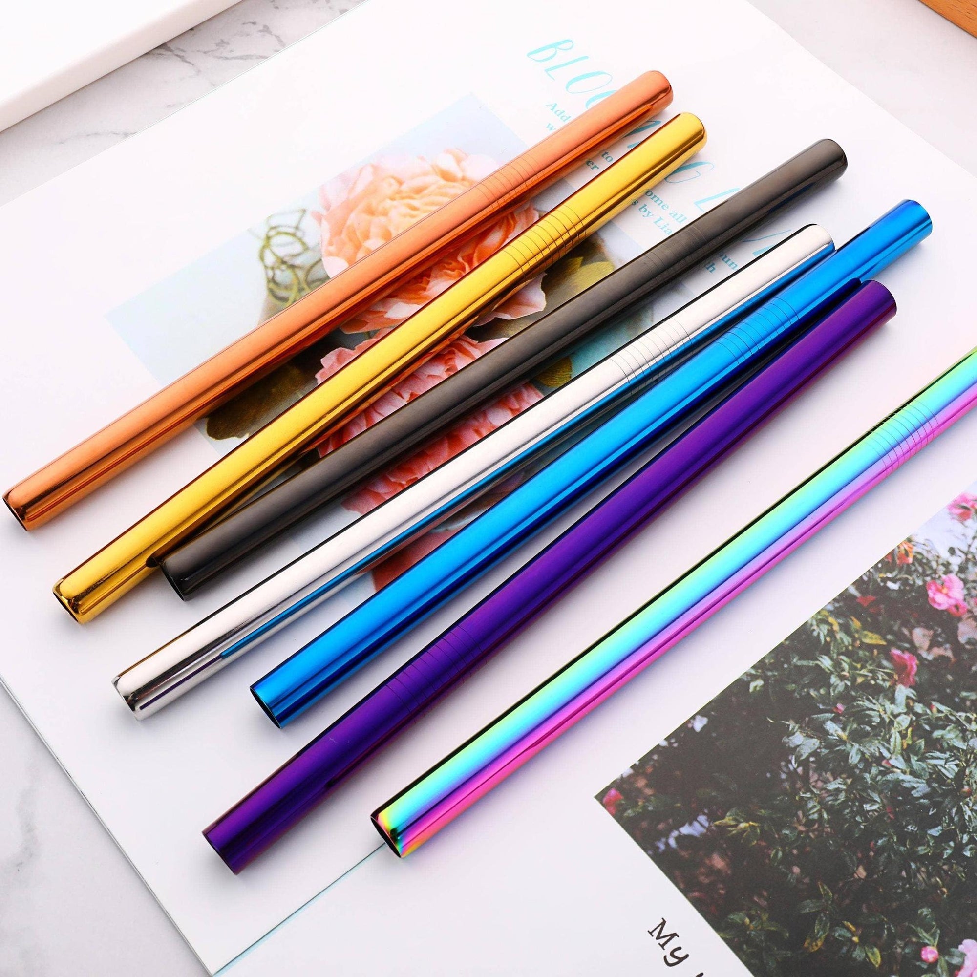 Colorful Stainless Steel Boba Straw