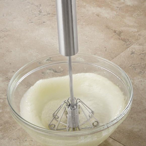 Cooks Innovations Push-Down Zip Whisk Stainless Steel Rotary Whisk