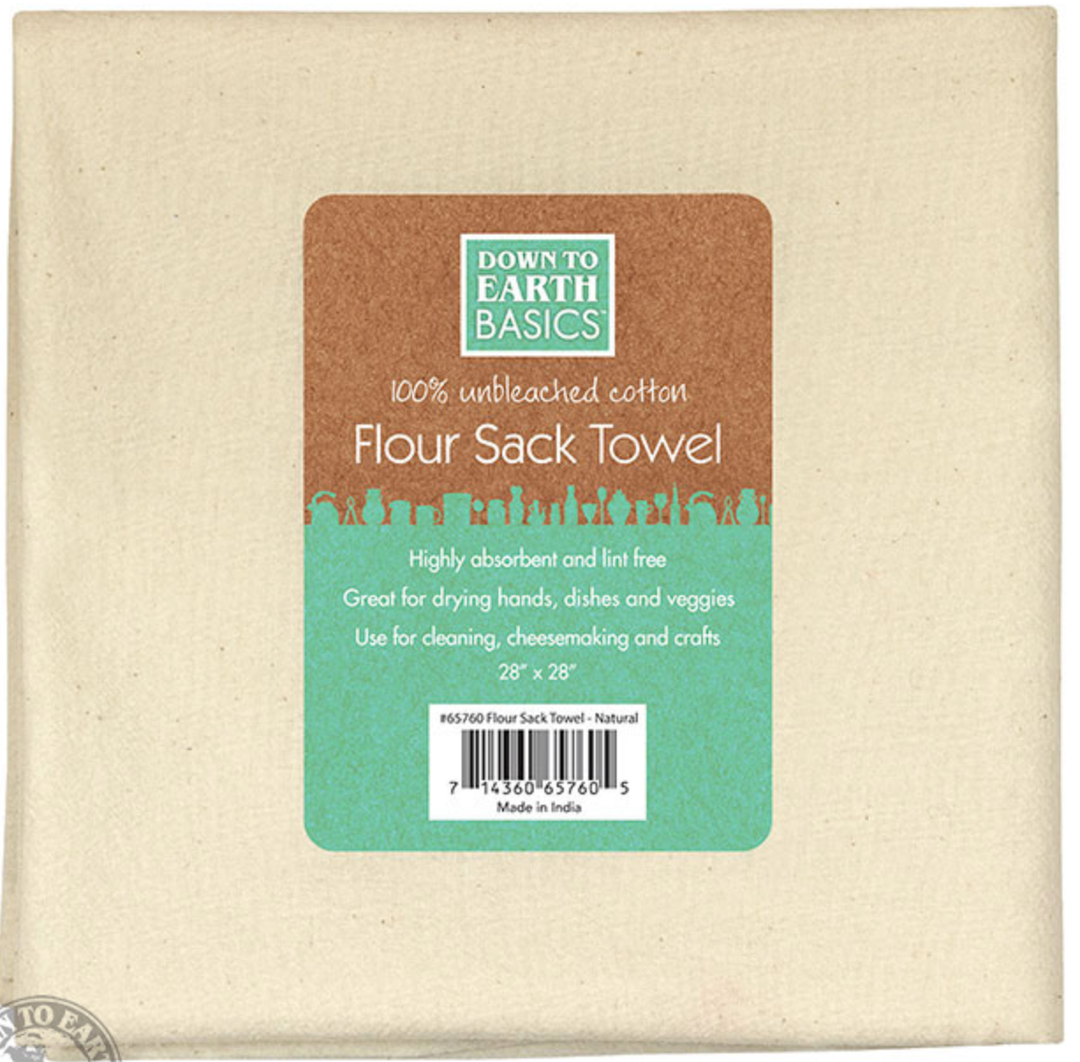 Cotton Flour Sack Towel 28" x 28" ~ 100% Unbleached Cotton
