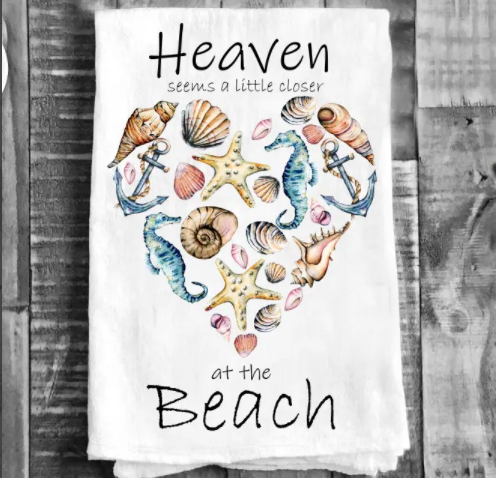 Cotton Tea Towel - Heaven at the Beach