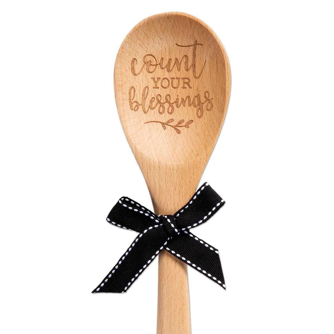 “Count Your Blessings” Sentiment Wood Spoon