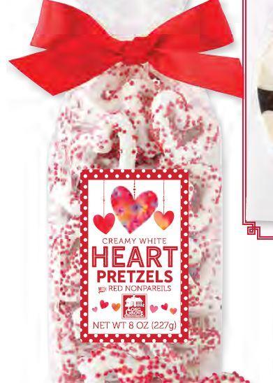 Creamy White Chocolate Valentine Pretzels