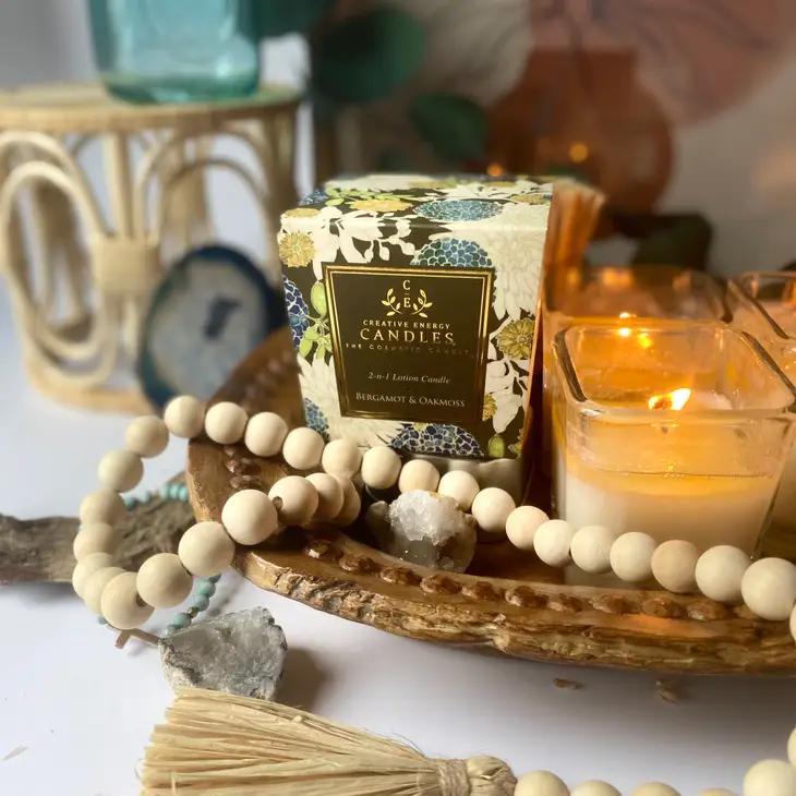 Creative Energy Soy Lotion Candle | Bergamot & Oakmoss Medium