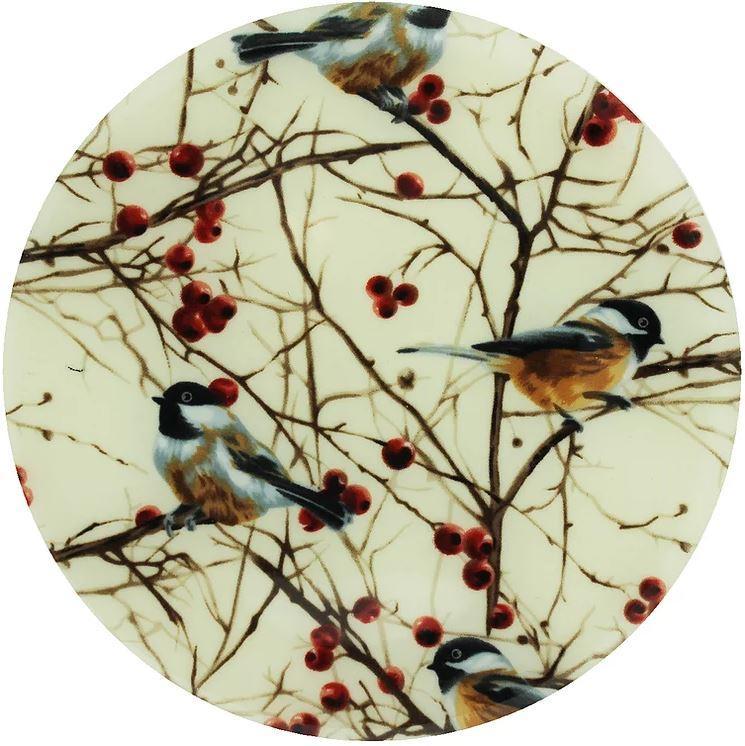 Decorative Silicone Jar Opener Chickadee
