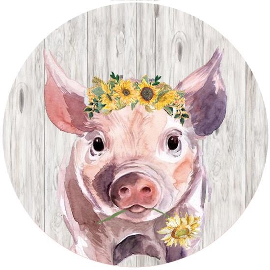 Decorative Silicone Trivet | Flower Pig