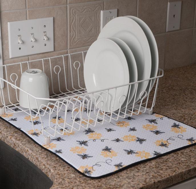 Dish Drying Mat Queen Bee