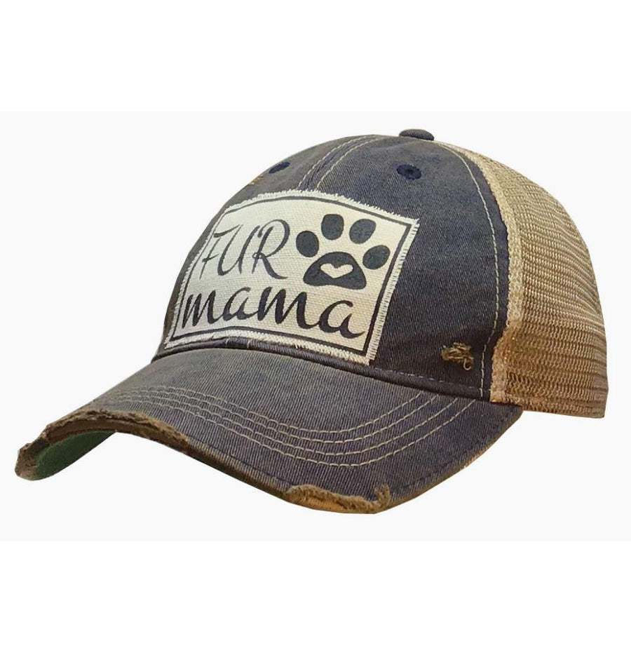 Distressed Baseball Cap | Fur Mama