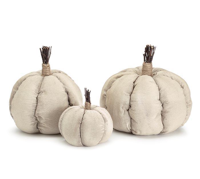 Distressed Cream Pumpkins