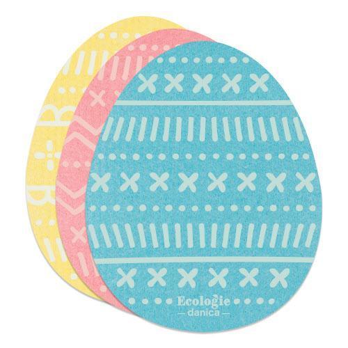 Easter Egg Reusable Swedish Dishcloths Set of 3