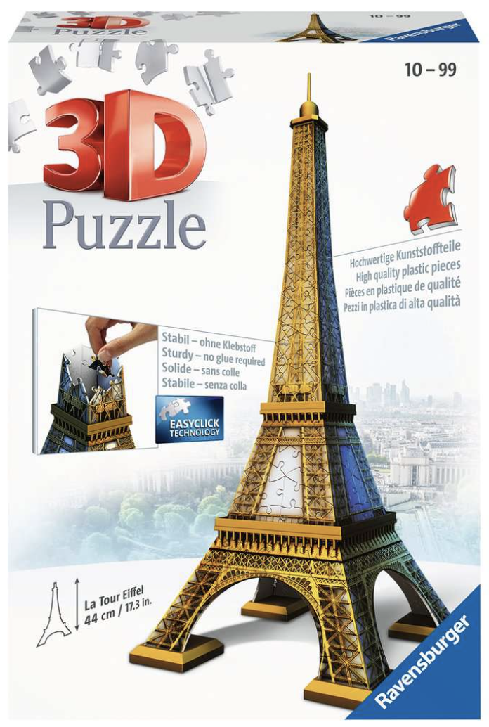 Eiffel Tower 216 Piece 3D Puzzle by Ravensburger