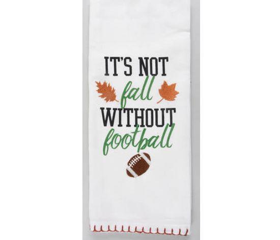 Embellished Football Fall Dishtowel