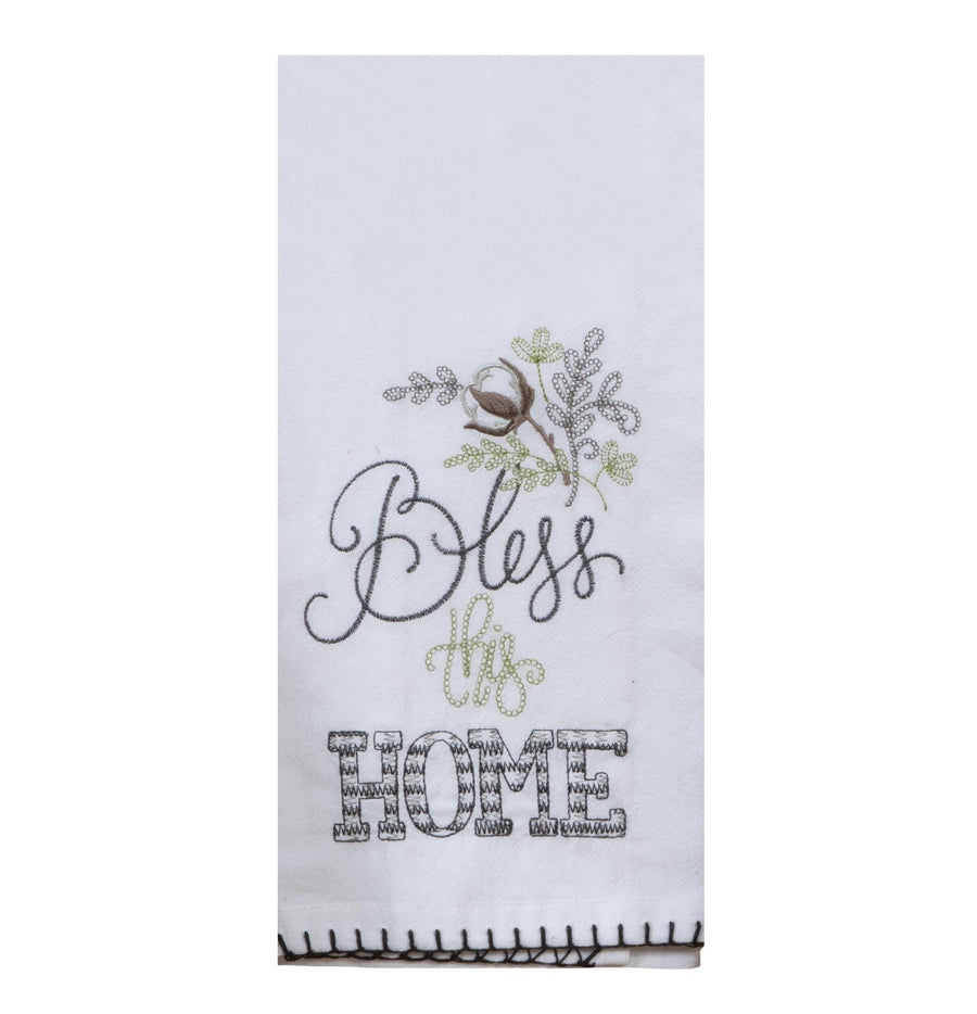 Embroidered Flour Sack Towel | Bless this Home