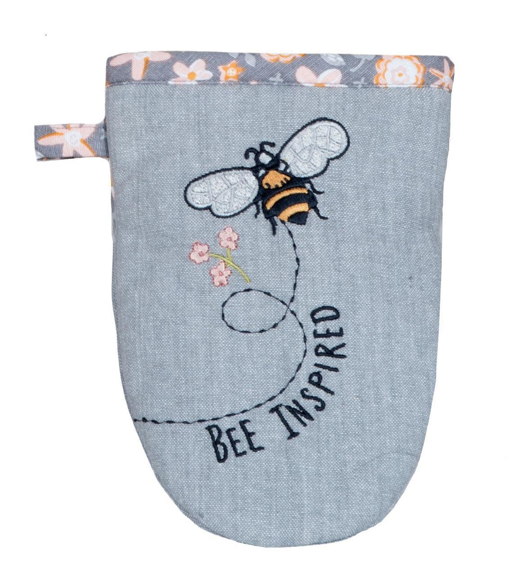 Embroidered Grabber Mitt | Bee Inspired