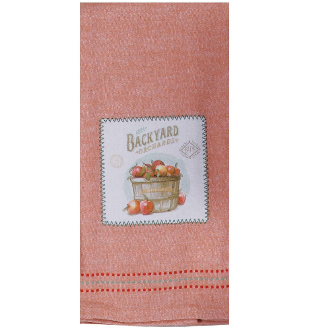 Embroidered Tea Towel | Backyard Orchard