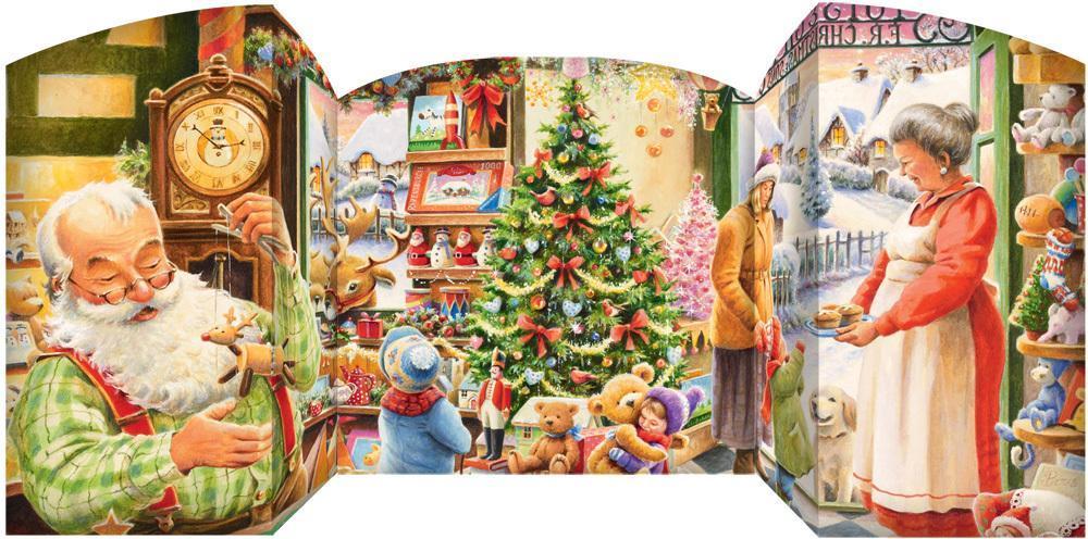 Expandable 18" Advent Calendars w/ Fun Glitter Holiday Pictures
