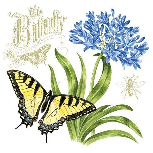 Flour Sack Towel Set Agapanthus Butterfly