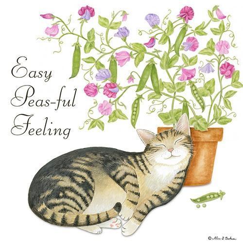 Flour Sack Towel Set Easy Peas-ful Cat