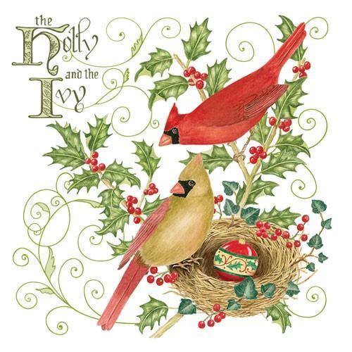 Flour Sack Towel Set Holly & Ivy Cardinal
