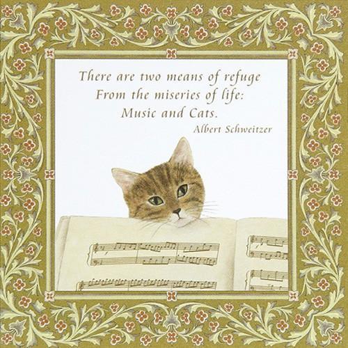 Flour Sack Towel Set Music Cat
