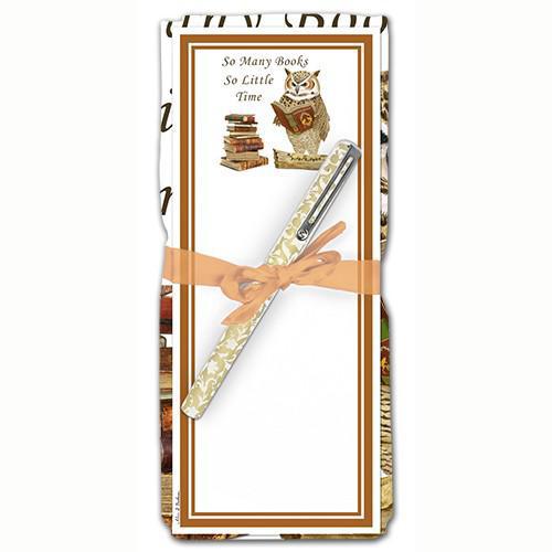 Flower Sack Towel & Magnetic Note Pad Gift Set | So Many Books, So Little Time