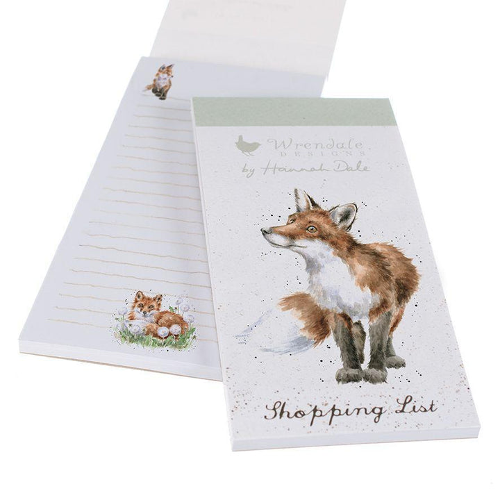 Fox "Bright Eyed & Bushy Tailed" Magnetic Shopping Pad by Wrendale