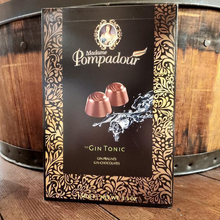Madame Pompadour Chocolate Liquor Drops Gin Tonic
