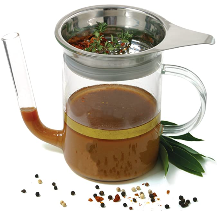 Glass Gravy Separator with Strainer by Norpro