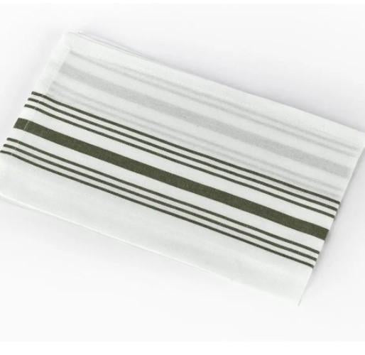 Mary's Kitchen Striped Bistro Cloth Napkin Green