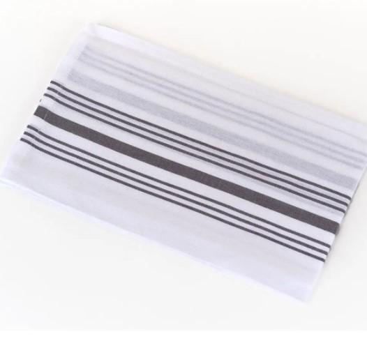 Striped Bistro Cloth Napkin Grey