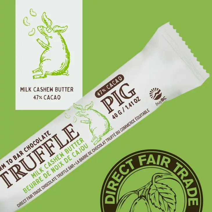 Hagensborg Truffle Pig Creamy Cashew Milk Chocolate Bar