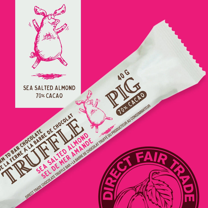 Hagensborg Truffle Pig Sea Dark Chocolate Bar Sea Salted Almond