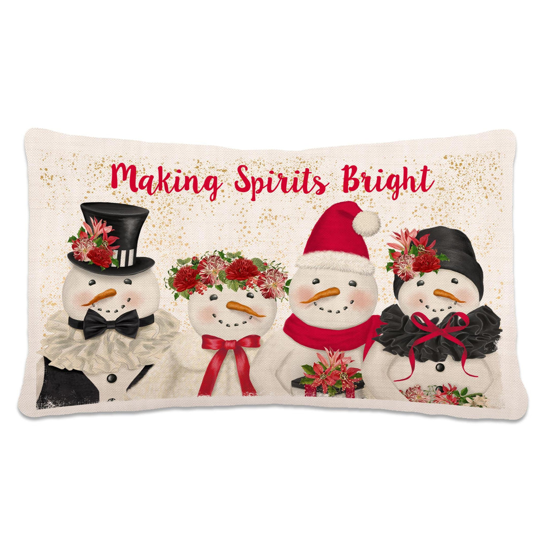 Heritage Lace Christmas Pillow | Snow People