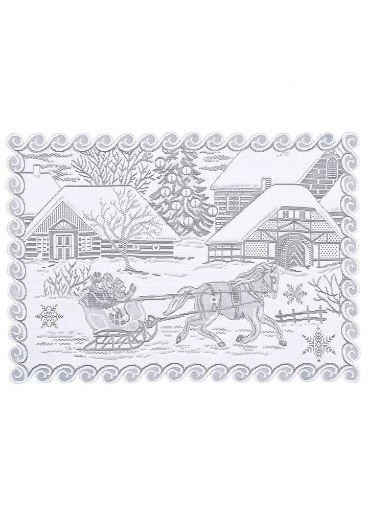 Heritage Lace Winter Placemat | Sleigh Ride